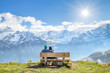 canvas print picture - Enstpannen im Urlaub in den Schweizer Alpen, Kanton Bern, Zermatt