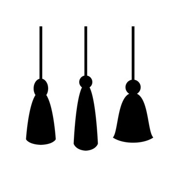 Tassel silhouette vector icon