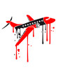 tropfen stempel graffiti schwarz linienflugzeug flugzeug fliegen pilot urlaub reisen flug jumbojet groß design cool clipart