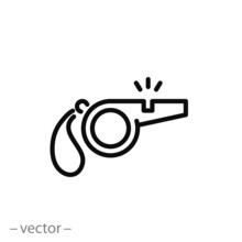 Referee Whistle Icon Vector