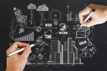 Aufkleber - Finance and plant concept