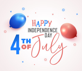 Wall Mural - 4th July, happy independence day in United States of America, USA. Festive Vector illustration design background