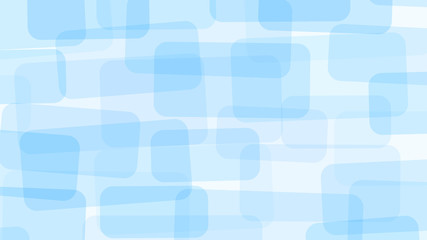 Wall Mural - abstarct background of translucent rectangles with rounded corners in light blue colors