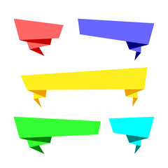 Poster - Blank banner design templates. Vector set of different flat style banners isolated on white.