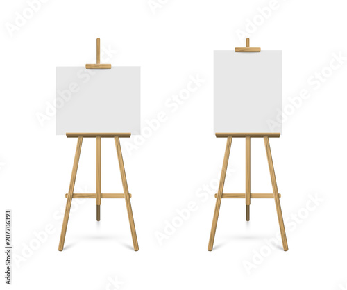 Cuadros en Lienzo Easels with horizontal and vertical paper sheets
