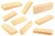 Wafers stick collection on white
