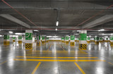 Fototapeta  - Underground parking Garage.Many Free places.