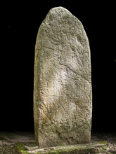 Ornamented Stone Stele At Caracol
