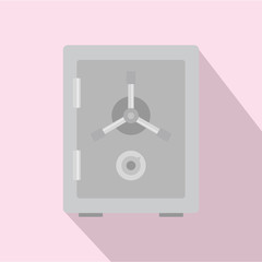 Poster - Steel safe icon. Flat illustration of steel safe vector icon for web design