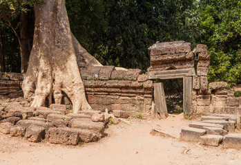 Historic ruins of Bayon Temple