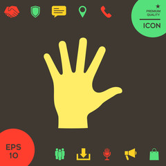 Wall Mural - Helping hand silhouette- icon