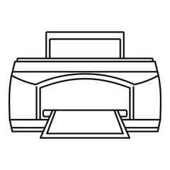 Poster - Paper printer icon. Outline illustration of paper printer vector icon for web design isolated on white background