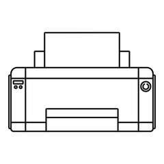 Poster - black ink printer icon. outline illustration of black ink printer vector icon for web design isolate