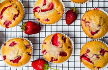 Homemade Strawberry Fruit Muffins