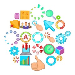 Poster - Insignia icons set. Cartoon set of 25 insignia vector icons for web isolated on white background