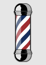 Barber Pole Isolated On A White Background. Vector Illustration