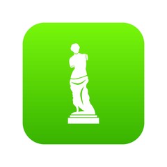 Sticker - Ancient statue icon digital green for any design isolated on white vector illustration