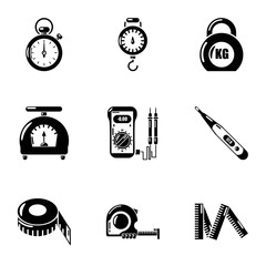Poster - Quantify icons set. Simple set of 9 quantify vector icons for web isolated on white background