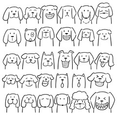 Sticker - vector set of dog