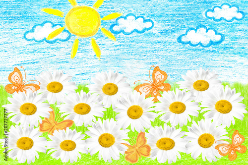 pix Pencil Drawing Images Wallpaper Flower butterflies colored pencils drawing