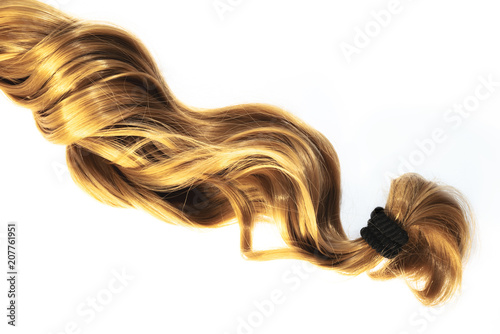 Blond Strand Of Blond Hair On White Background Buy This Stock