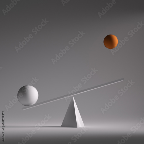 Two spheres in equilibrium