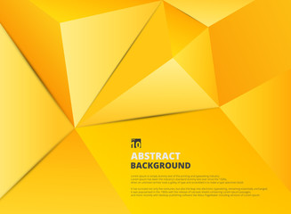 Fototapete - abstract background of gradient yellow pentagon with shadow.
