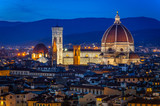 Florence at Night. Panorama with the Cathedral of Santa Maria del Fiore