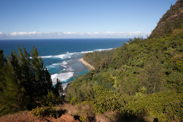 Na Pali Coastline, Cliffs, and Ocean on Kauai