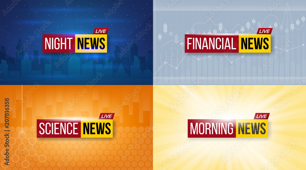 Creative vector illustration of breaking news background. World, sports ...