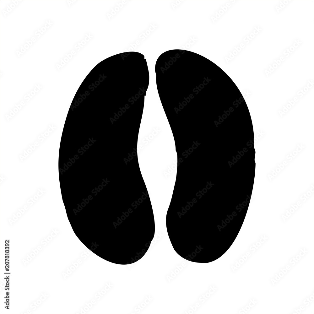 Bison footprints icon. Vector Illustration Stock Vector | Adobe Stock