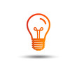 Light bulb icon. Lamp E27 screw socket symbol. Illumination sign. Blurred gradient design element. Vivid graphic flat icon. Vector
