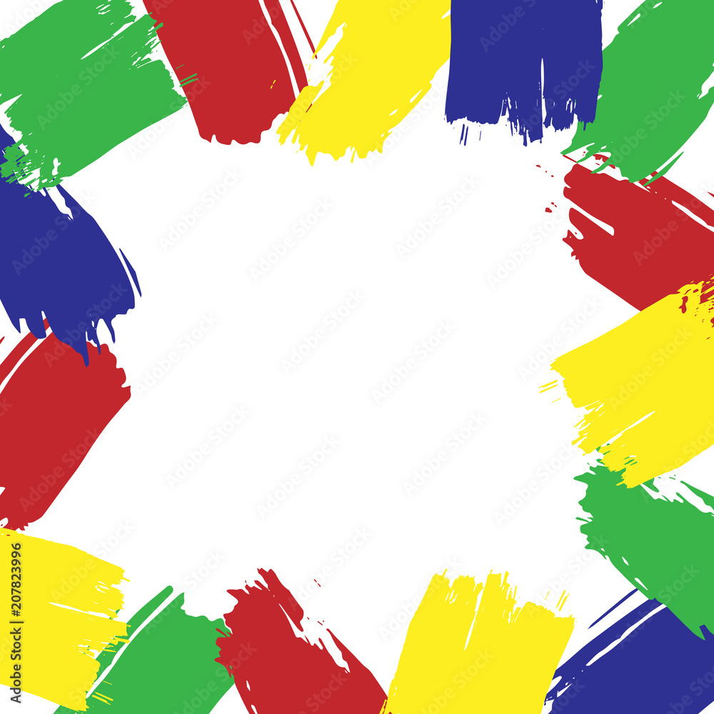 Vector abstract colorful frame on an white background. Template frame ...