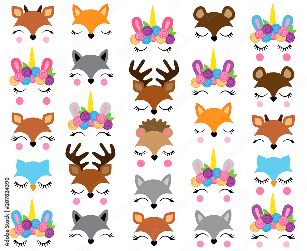 Mix and Match Animal Faces - Create Whimsical Animal Faces by Mix and ...