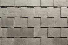 Abstract Detail Of Old Slate Roof Tiles