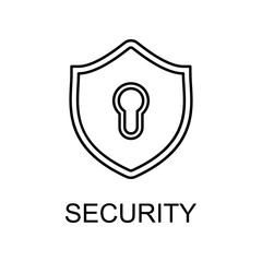 Poster - security outline icon. Element of data protection icon with name for mobile concept and web apps. Thin line security icon can be used for web and mobile