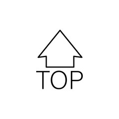 Poster - top arrow sign outline icon. Element of logistic icon for mobile concept and web apps. Thin line top arrow sign outline icon can be used for web and mobile