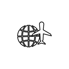 Poster - air parcel delivery outline icon. Element of logistic icon for mobile concept and web apps. Thin line air parcel delivery outline icon can be used for web and mobile