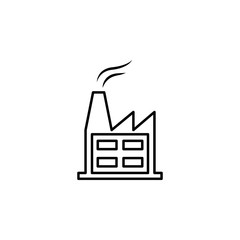 Poster - factory outline icon. Element of logistic icon for mobile concept and web apps. Thin line factory outline icon can be used for web and mobile
