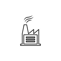 Poster - factory outline icon. Element of logistic icon for mobile concept and web apps. Thin line factory outline icon can be used for web and mobile