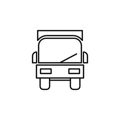 Poster - lorry from the front outline icon. Element of logistic icon for mobile concept and web apps. Thin line lorry from the front outline icon can be used for web and mobile