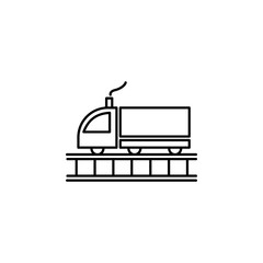 Poster - a train outline icon. Element of logistic icon for mobile concept and web apps. Thin line a train outline icon can be used for web and mobile