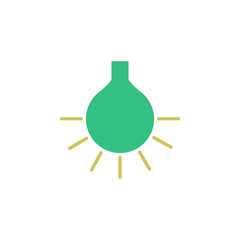 Aufkleber - a burning light bulb icon. Element of web icon for mobile concept and web apps. Colored isolated a burning light bulb icon can be used for web and mobile. Premium icon