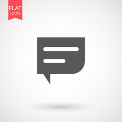 Poster - Speech bubble icon. Chat Flat vector. Comment icon. ON white background.