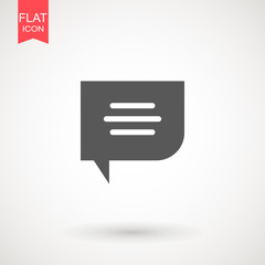 Poster - Speech bubble icon. Chat Flat vector. Comment icon. ON white background.