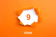 Number 9 - Number Written Text Nine
