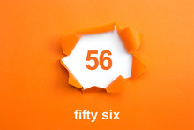 Number 56 - Number Written Text Fifty Six