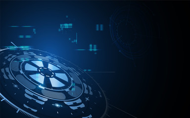 Poster - digital sci fi pattern template background speed network connection concept