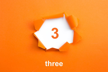 number 3 - number written text three