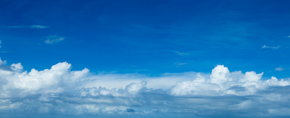 Wall Mural - blue sky background with tiny clouds. panorama